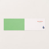 カスタムクリスマスカード雪だるまスケートで滑る (内部フラット)