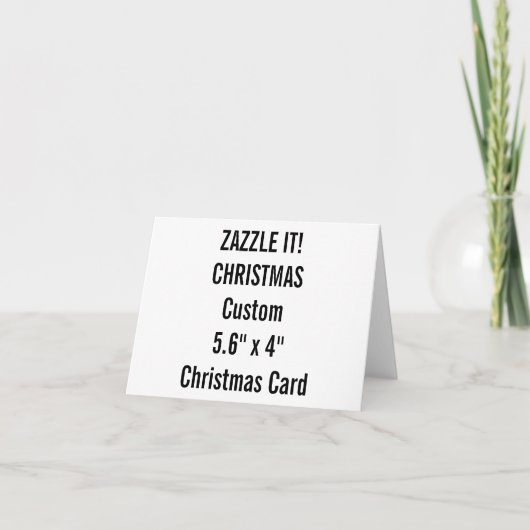 カスタムクリスマスカード5.6インチx 4インチ空白のテンプレート シーズンカード (正面)