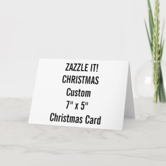 カスタムクリスマスカード7" x 5"の空白のテンプレート シーズンカード