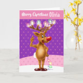 カスタムクリスマスカード「聖降誕祭お目出とう」 カード (黄色い花)