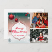 カスタムクリスマスカーパーソナライズされたド ポストカード (正面/裏面)