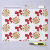 カスタムクリスマスキャンディとマッチングテディベア 薄葉紙 (クラフト)