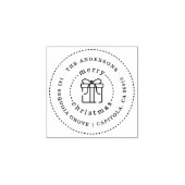 カスタムクリスマスギフト家族の名前差出人住所 ラバースタンプ (インプリント)