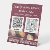 カスタムクリスマスクラフトショーベンダーブース 台座サイン (正面)