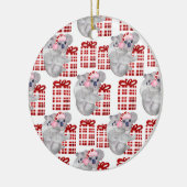 カスタムクリスマスコアラスホワイト セラミックオーナメント (左)