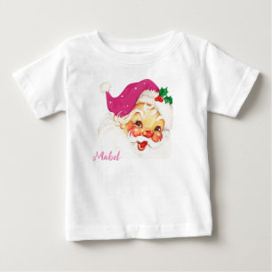 カスタムクリスマスサンタクロースベイビーTシャツ ベビーTシャツ