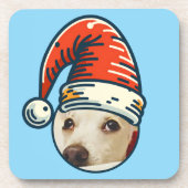 カスタムクリスマスサンタパーソナライズされたペット コースター (正面)