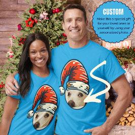 カスタムクリスマスサンタパーソナライズされた写真 Tシャツ
