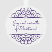 カスタムクリスマスサークルオーナメントウサギ オーナメント (裏面)