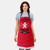 カスタムクリスマスシェフ、マッチングファミリーエプロン エプロン (着用した状態)