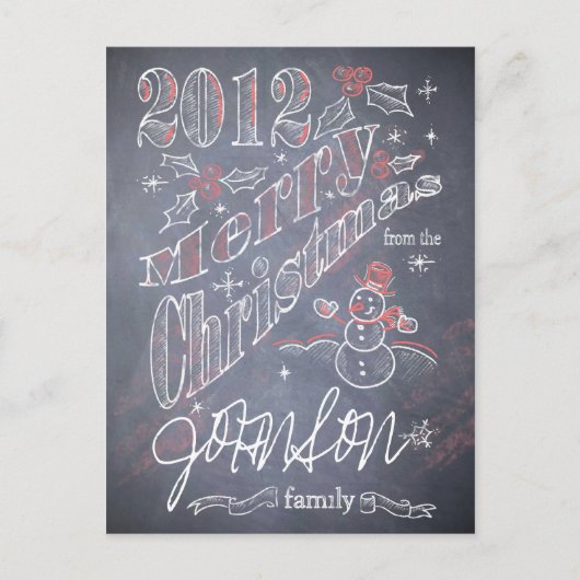カスタムクリスマスシャルボードハガキ シーズンポストカード (正面)