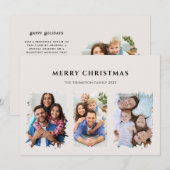 カスタムクリスマスシンプル4フォトホリデーカード シーズンカード (正面/裏面)
