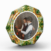 カスタムクリスマススターウィンターグリーン秋ブラウン フォトブロック (左)