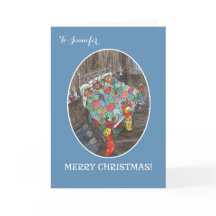 カスタムクリスマスストッキングカウトウッドネズミ