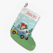 カスタムクリスマスストッキング-小妖精や小人 スモールクリスマスストッキング (正面 (吊り時))