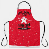 カスタムクリスマススーシェフ、マッチングファミリーエプロン エプロン (正面)