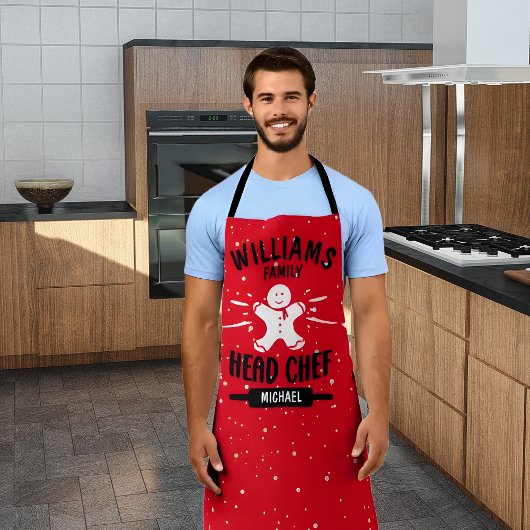 カスタムクリスマススーシェフ、マッチングファミリーエプロン エプロン