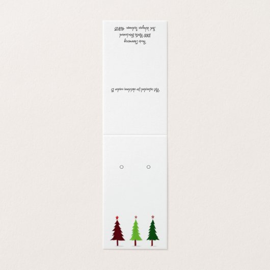 カスタムクリスマスセルフスタンドイヤリングディスプレイカード (外部フラット)