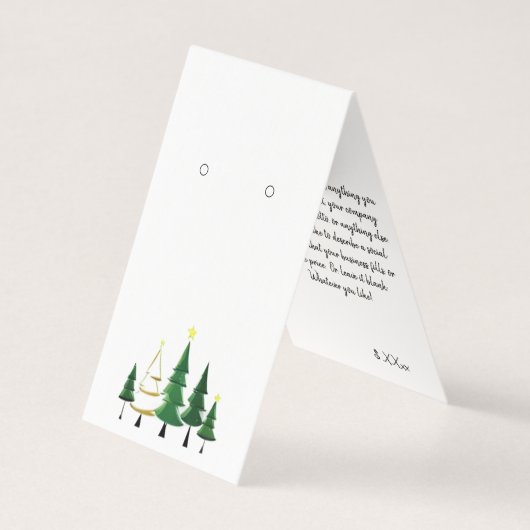 カスタムクリスマスセルフスタンドイヤリングディスプレイカード (正面)