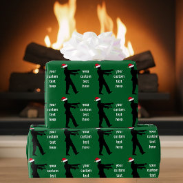 カスタムクリスマスゾンビグリーン ラッピングペーパー