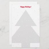 カスタムクリスマスツリーのシルエット文房具紙 便箋 (正面/裏面)