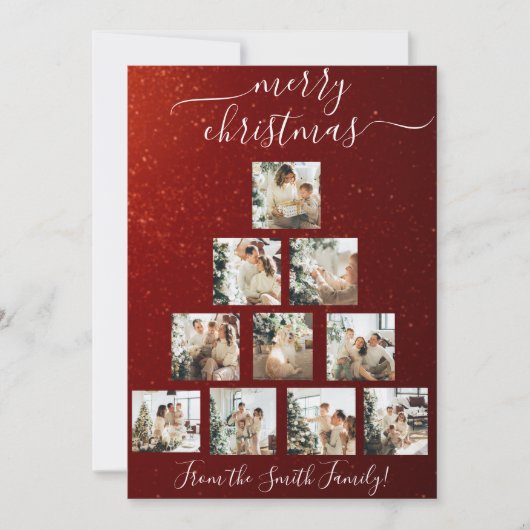 カスタムクリスマスツリークリスマスカード シーズンカード (正面)