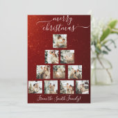 カスタムクリスマスツリークリスマスカード シーズンカード (スタンド正面)