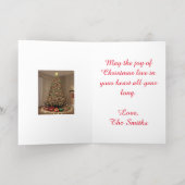 カスタムクリスマスツリークリスマスカード 箔シーズンカード (内側レイダウン)