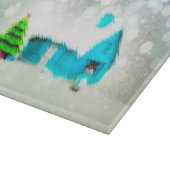 カスタムクリスマスツリースノーマンハウス カッティングボード (角)