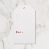 カスタムクリスマスツリー実在ホイルギフトラベル ギフトタグ (裏面)