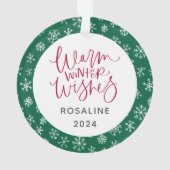 カスタムクリスマスドッグまたは猫の記念写真 オーナメント (裏面)