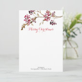 カスタムクリスマスノテカーズボタニカルベリー 招待状 (スタンド正面)