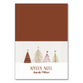 カスタムクリスマスノールギフトラベルまたはゲスト座席表 テーブルナンバー (正面)