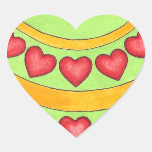 カスタムクリスマスハートシール ハートシール (正面)