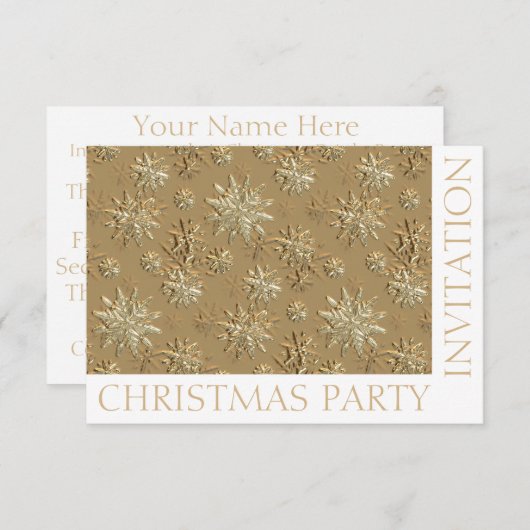 カスタムクリスマスパーティの招待状テンプレートカード3 招待状 (正面/裏面)