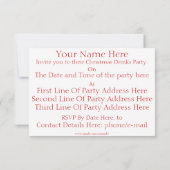カスタムクリスマスパーティの招待状テンプレートカード 招待状 (裏面)