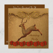 カスタムクリスマスパーティの招待状 招待状 (正面/裏面)