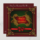 カスタムクリスマスパーティの招待状 招待状 (正面/裏面)