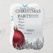 カスタムクリスマスパーティー招待状 セーブザデート (正面/裏面)