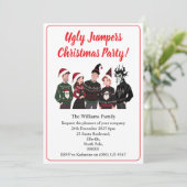 カスタムクリスマスパーティー ダサいジャンパー クリスマス 招待状 (スタンド正面)
