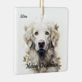 カスタムクリスマスピレネー素晴らしズドッグペット セラミックオーナメント (右)