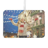 カスタムクリスマスファミリー写真ユニークギフトカー カーエアーフレッシュナー (裏面)