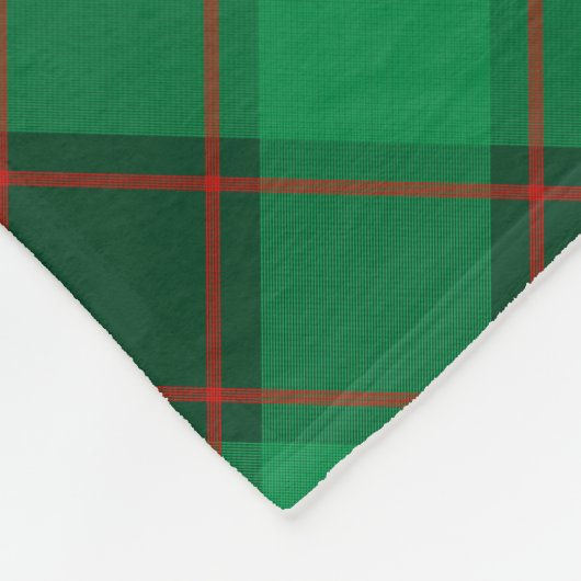 カスタムクリスマスフォトフレーム赤と緑の格子模様 フリースブランケット (角)