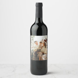 カスタムクリスマスフード&ドリンク編集可能ラベルセット ワインラベル