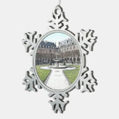 カスタムクリスマスプレイスデヴォージパリ スノーフレークピューターオーナメント (右)