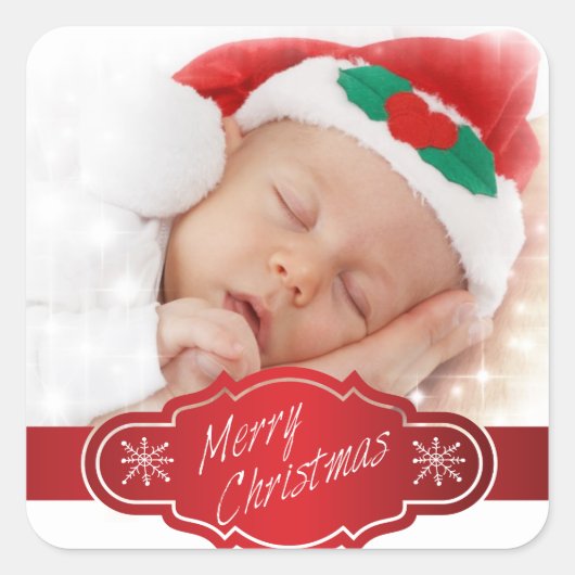 カスタムクリスマスプレゼント –  スクエアシール (正面)