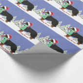 カスタムクリスマスベルネーズマウンテンホリデードッグ ラッピングペーパー (角)