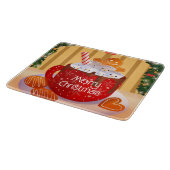 カスタムクリスマスホットチョコレートホリデー カッティングボード (角)