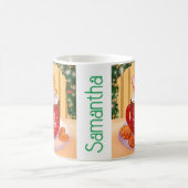 カスタムクリスマスホットチョコレートホリデー コーヒーマグカップ (中央)