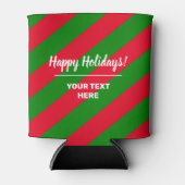 カスタムクリスマスホリデーはクーラーと共にストライプす 缶クーラー (正面)